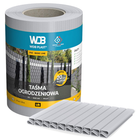 Tvoros Juosta Basic Line 450 g/m2, 19 cm x 35 m (RAL7040)